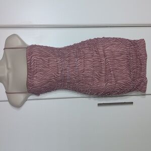 Shein Elegant Pink Zebra Print Dress Size Small